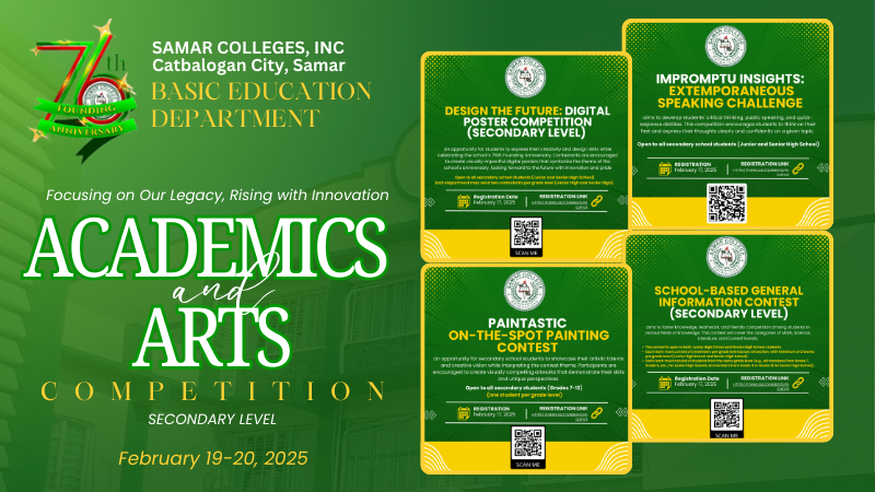 76th Founding Anniversary: Academics and Arts Competition 2025 (Secondary Level)