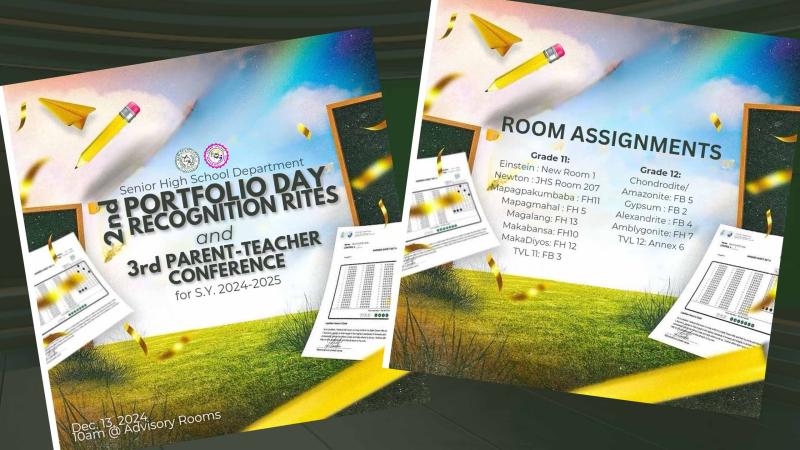 2nd Portfolio Day, Recognition Rites, and 3rd Parent-Teacher Conference